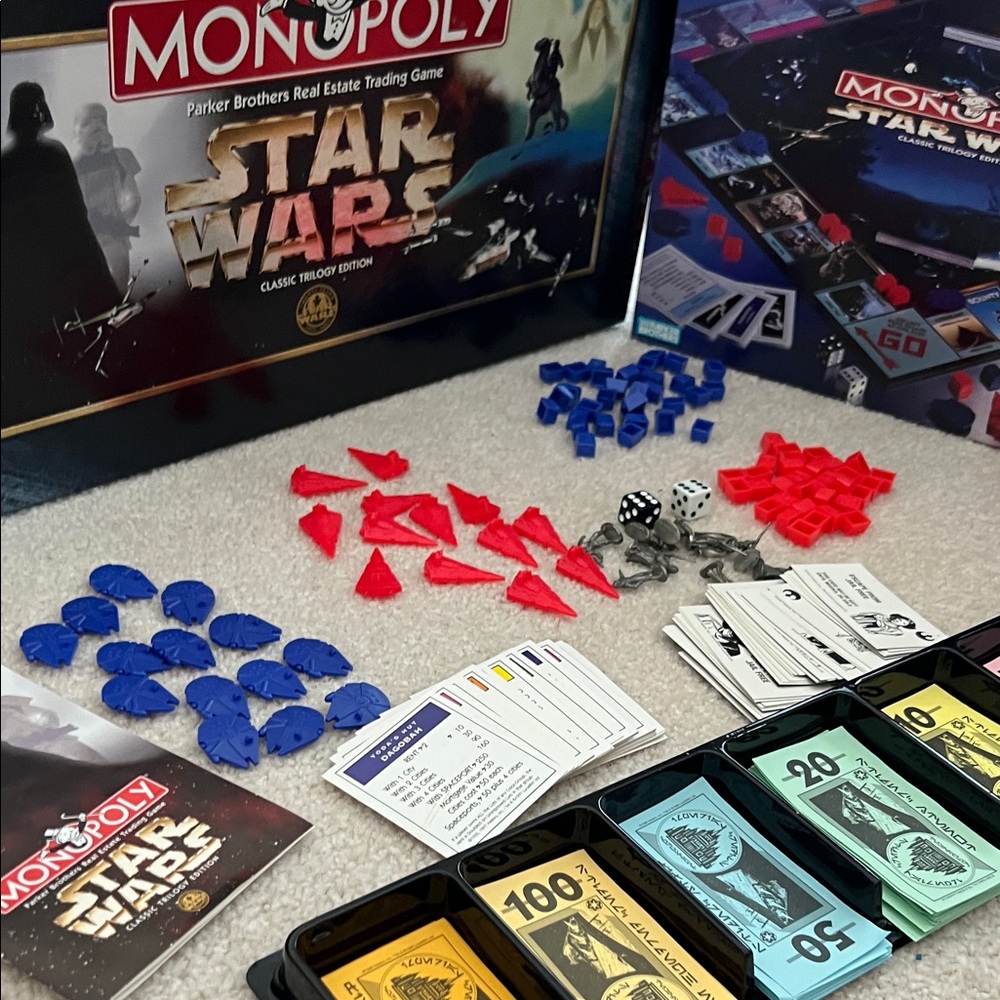 Star Wars Monopoly Board Game - Classic Trilogy Edition- Used